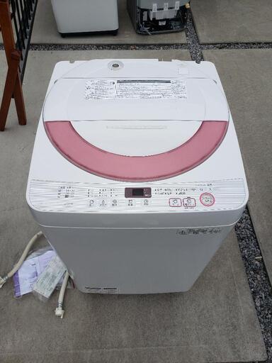 2015年製　6.0㎏　シャープ　SHARP　全自動電気洗濯機　全自動洗濯機　ES-GE60R-P　風乾燥機能付き　ピンク\n\n