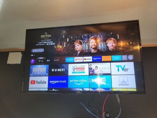 「受け取り者決定！！」ファイヤースティックＴＶ４Ｋ(第２世代)中古　有線ＣＡ６ａの３ｍケーブル付き