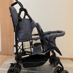 【2人乗りベビーカー】ベビーザらス限定 DUO シティHOPブルーデニムの画像