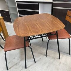 中古 アイアン ダイニング3点セット