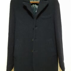メンズチェスターコート　M　紺色