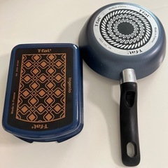 T-fal 新品 未使用品フライパン2点　卵焼き器　ガス専用の画像