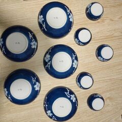 有田焼　刺し身ばち5個　ちょく5個　未使用品？　源山作の画像