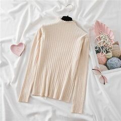 新品A11７-1レディスセータープルオーバーOネック春セーター丸...