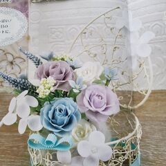 コサージュをリメイク💐プリザーブドフラワーアレンジメントの画像