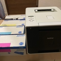 レーザープリンター＋インク4色セット