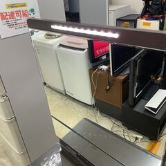 ドレッサー　鏡台　化粧台　イス付き　天板剥がれあり　LED照明付き　【リサイクルショップどりーむ荒田店】の画像
