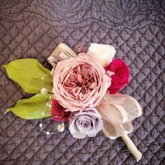 コサージュをリメイク💐プリザーブドフラワーアレンジメントの画像