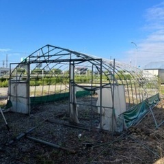 ビニールハウスの骨組み