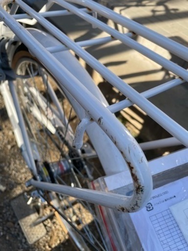 通学にもつかえる自転車26インチ　ホワイト