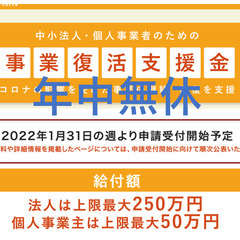 事業復活支援金の事前確認、申請代行