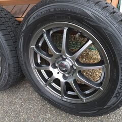 スタッドレス ＋アルミ4本セット ダンロップ ウインターマックス185/65/R15 美品 デミオ(マツダ2)