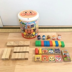 ◼️おまけ付き★アンパンマン  筒入りつみ木　知育　おもちゃ　積...