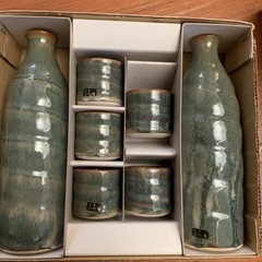 会津本郷焼　窯元　流紋焼  とっくりセットの画像