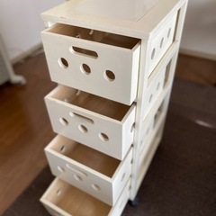 キッチン棚(4段式) ホワイトの画像