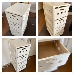 キッチン棚(4段式) ホワイトの画像