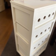 キッチン棚(4段式) ホワイトの画像