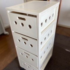 キッチン棚(4段式) ホワイトの画像