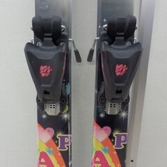 スキー 126cm カザマ ジュニアスキー 3点セット SPAX J ROCKER ブラック ストック スキー板 札幌市 西野の画像