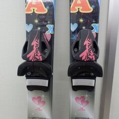 スキー 126cm カザマ ジュニアスキー 3点セット SPAX J ROCKER ブラック ストック スキー板 札幌市 西野の画像