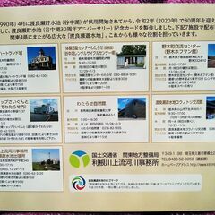 渡良瀬貯水池記念カード(ダムカード)の画像