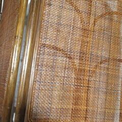 ☆地元のみ発送不可☆ラタン　籐　パーテーション　衝立　間仕切り　３連☆の画像