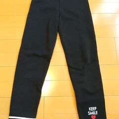 裏起毛レギンス 140cm ズボン 女の子 黒 冬物