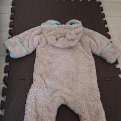 カバーオール くま 80 アンパサンド 白鳥 FOの画像