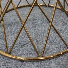 マリア サイドテーブル クリア×ゴールド φ500 マーリア サイドテーブル クリア×ゴールド φ500 | Francfranc（フラン