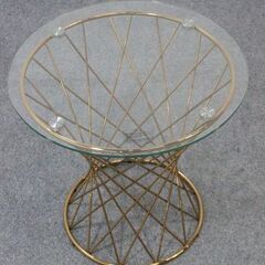 Francfranc マーリア サイドテーブル クリア×ゴールド φ500 マーリア サイドテーブル クリア×ゴールド φ500 | Francfranc（フラン