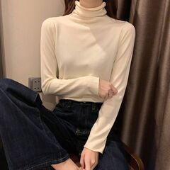 A119-1春秋冬レディスセータープルオーバーハイネック春セータ...