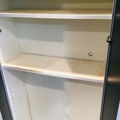 IKEA イケヤ　BILLY ビリー 本棚, ホワイト　扉付き　中古品の画像