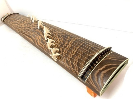 【SOLD OUT！】◆和琴◆13弦琴 蒔絵あり 全長184cm 琴柱／琴カバー付き 中古美品