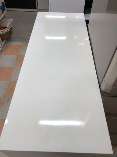 レンジ台 ホワイト W(幅)118.5×H(高さ)100.5×D(奥行き) 45cm ※クリーニング済み