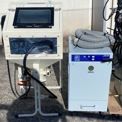 【倉庫保管】芙蓉 サンドブラスター 4点セット プリンター コンプレッサー 集塵機 ガラス加工の画像