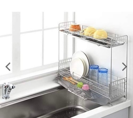 食器 水切りラック　 日本製 ステンレス 2段   ○ほぼ新品○