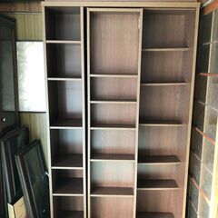 スライディングブックシェルフ　本棚【中古】の画像