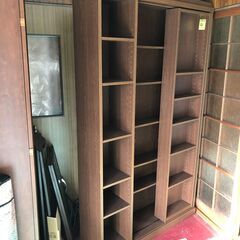 スライディングブックシェルフ　本棚【中古】の画像