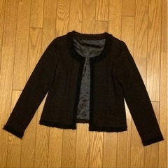 ROPEノーカラーラメジャケット