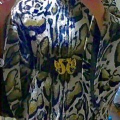 毛皮風ポンチョの画像