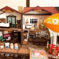 【豪華おまけあり】美品！シルバニア★赤い屋根の大きなお家クラシッ...
