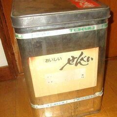 せんべいが入っていた一斗缶　薪ストーブや燻製器やカキのガンガン焼...