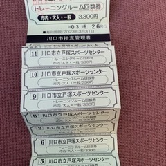 川口市戸塚スポーツセンター　トレーニングジム回数券