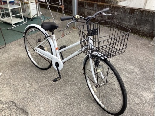 【リサイクルサービス八光　田上店　配達・設置OK】福栄商会　ホワイト　自転車　RUMBLE SX　26インチ