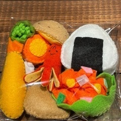 フェルト　お弁当　ステーキセット　デザートセット　八百屋さんセット