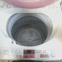 SHARP ES-GE6A 2017年製 ピンク 6,0kg 全自動洗濯機 の画像