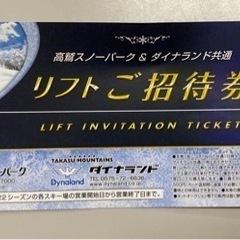 高鷲　ダイナ　共通リフト券　1枚