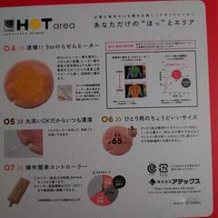丸い一人用のホットカーペットの画像