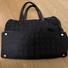 シャネル トートバッグ ブラック ナイロンキャンバス レディースの画像