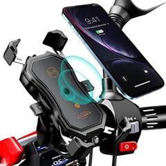 バイク用充電式スマホホルダー取り付け等…